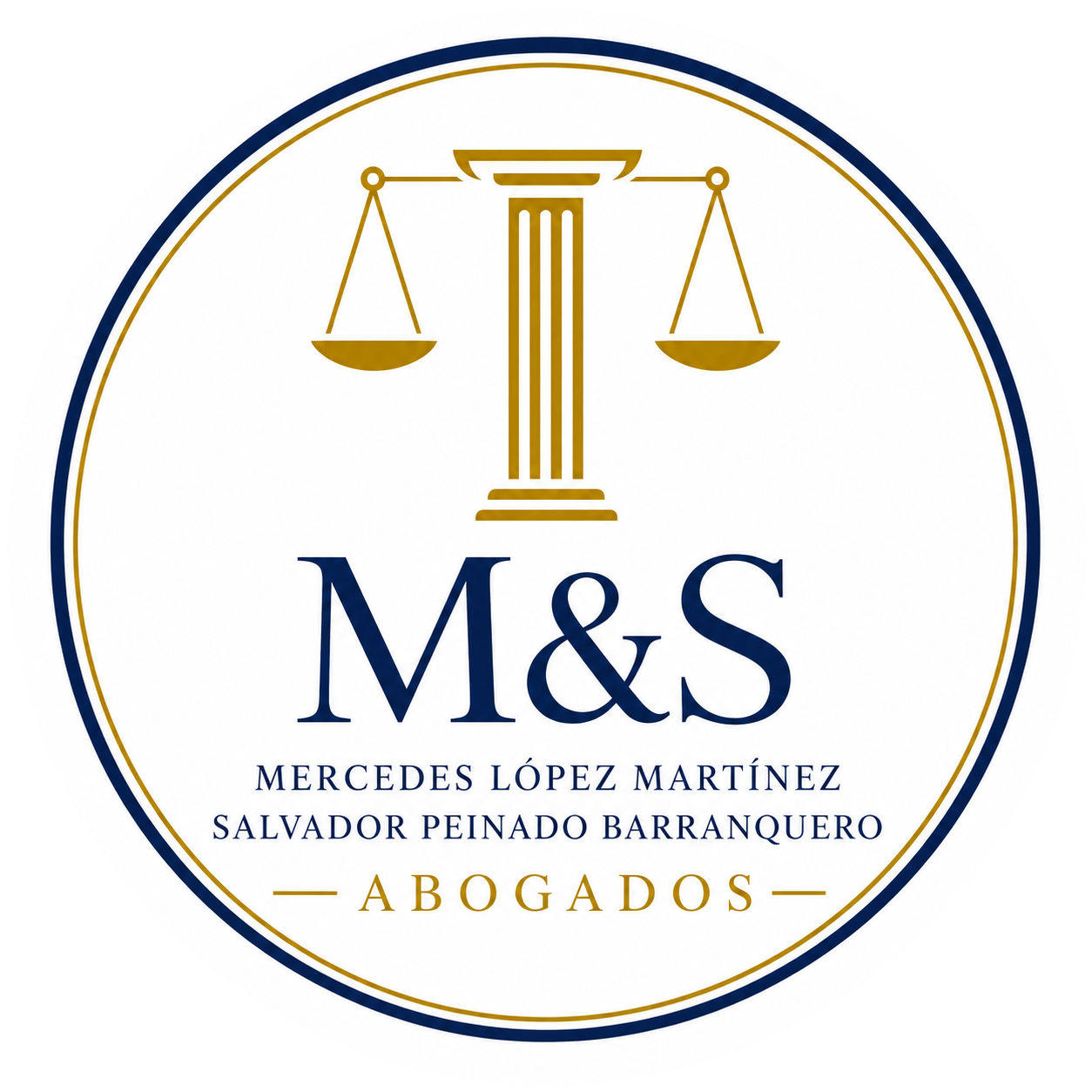 M&S Abogados en logotipo circular